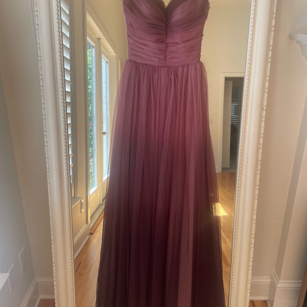 Chiara Boni Strapless Plum Dress